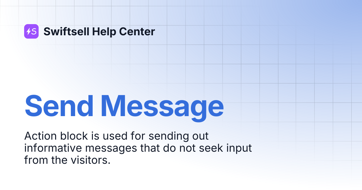 Send Message | Swiftsell Help Center
