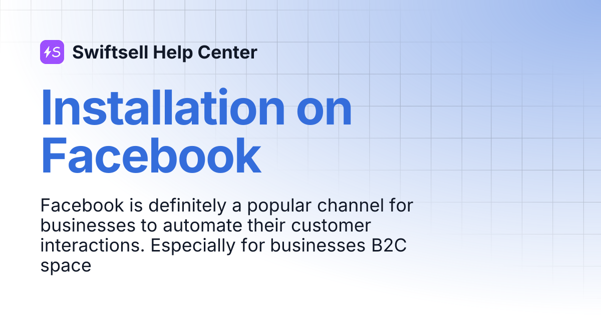 Installation on Facebook | Swiftsell Help Center